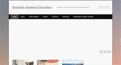 Desktop Screenshot of destinationanywhereandeverywhere.com